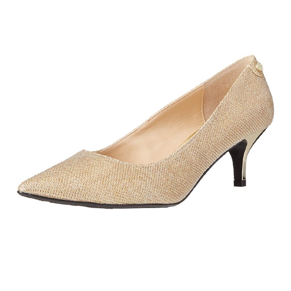 J. Renee gold pumps, Gianna Harlequin Glitter Fabr